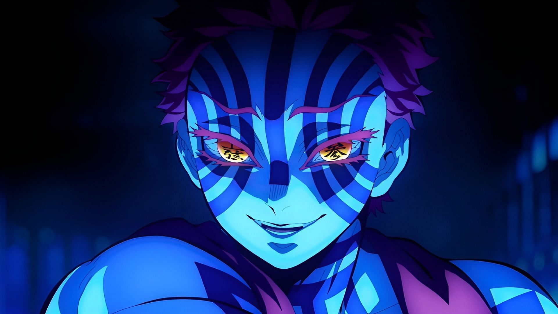 Still of Akaza (Image via Ufotable)